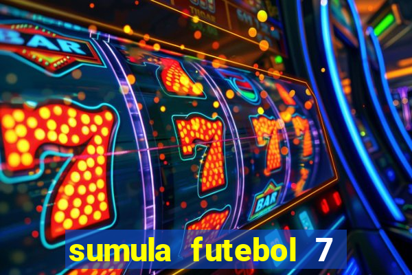 sumula futebol 7 society excel